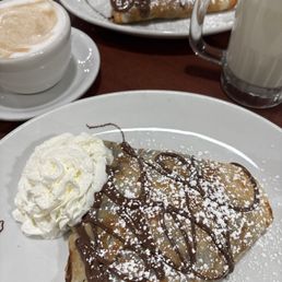 Crepes cappuccino and white chocolate