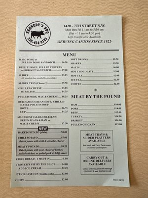 Menu photo 1 Kennedy's Bar-B-Que Canton, OH Menu photo 1 Kennedy's Bar-B-Que Canton, OH