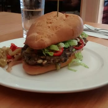 Cooks Tavern - The vegan bean&cashew burgers. Daughter thought the condiments were too sour. - New American Near Me - Tacoma, Washington Cooks Tavern - The vegan bean&cashew burgers. Daughter thought the condiments were too sour. - New American Near Me - Tacoma, Washington