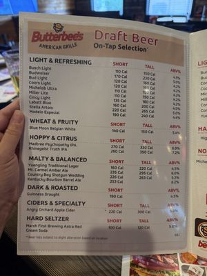 Menu photo 1 Butterbee's American Grille Cincinnati, OH