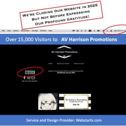 WebStarts - AV Harrison Publishing would like to express Profound Gratitude to Webstarts  for upstarting my 2011 book business! More than 'Just WoW!"