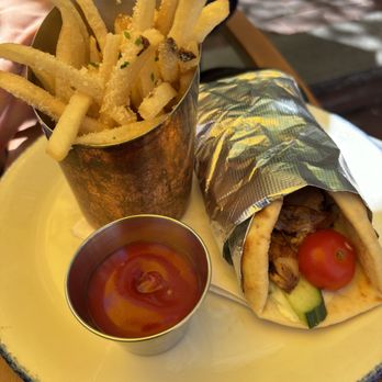 Eva Boston - Wrap with fries - New American Near Me - Boston, Massachusetts