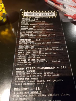 Menu photo 4 Comedy Cellar Las Vegas, NV