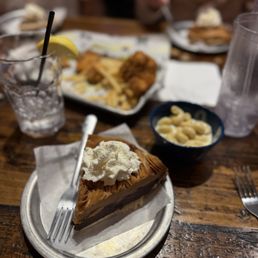Hot chicken tenders, Mac and cheese, and peanut butter chocolate pie! Hot chicken tenders, Mac and cheese, and peanut butter chocolate pie!