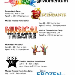 Momentum Arts - We're offering a few camps this summer. Contact the studio or sign up at https://squareup.com/store/momentumarts