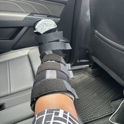Rivergate Skate Center - My new orthopedic boot.