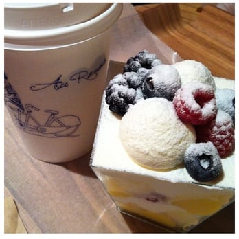 Paris Baguette - triple berry cake and hazelnut coffee - Bakeries Near Me - Flushing, New York Paris Baguette - triple berry cake and hazelnut coffee - Bakeries Near Me - Flushing, New York