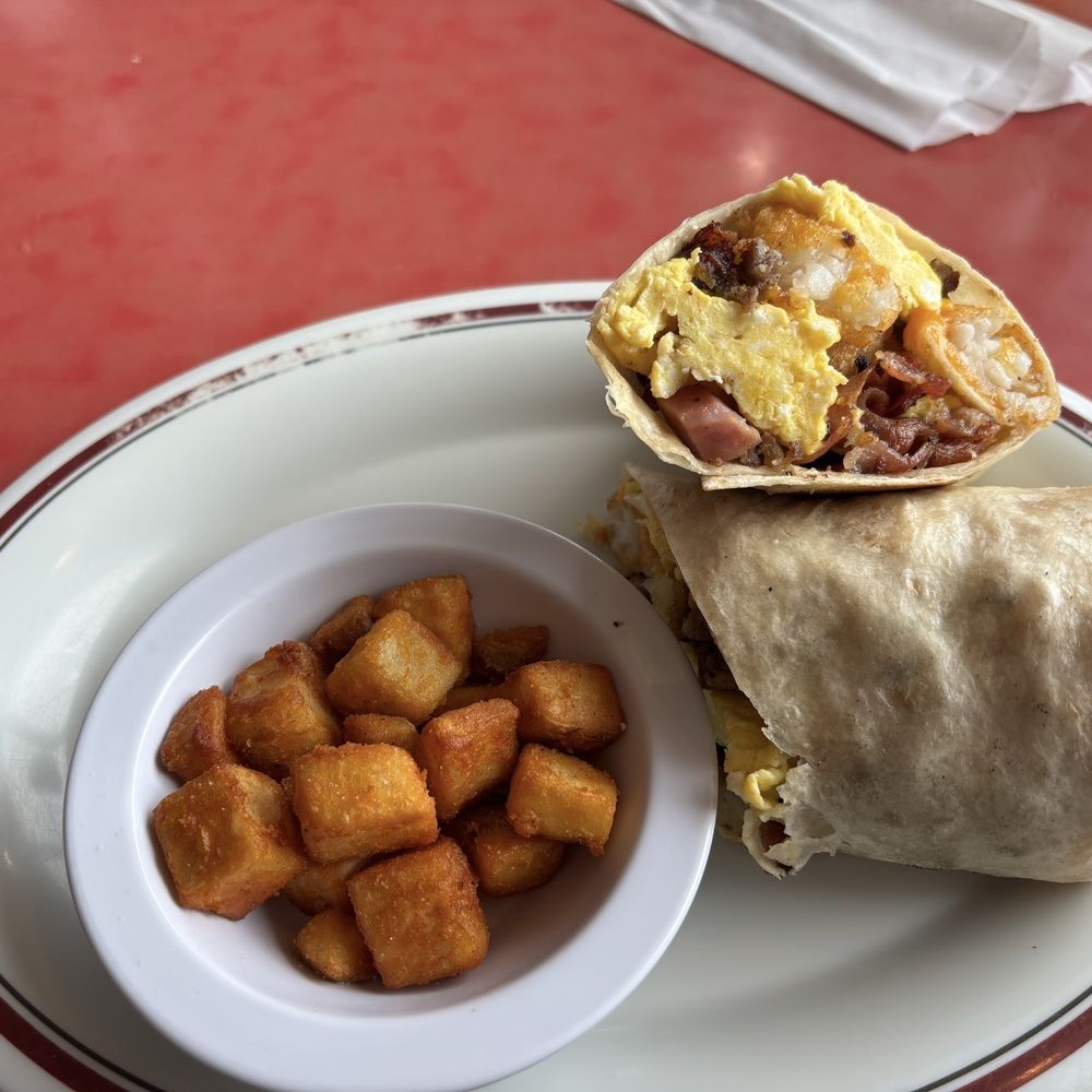 Huddle House - Meat burrito with taters - Diners Near Me - Arab, Alabama