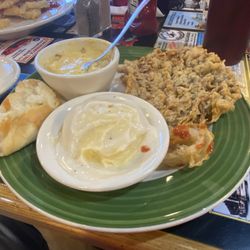 Chicken Fried Steak & side of Mac n cheese