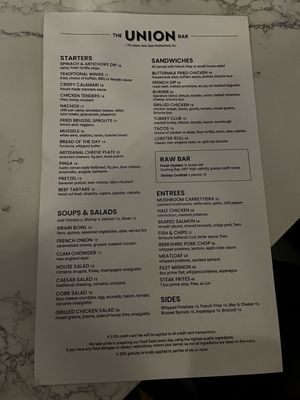 Menu photo 1 Union Bar & Provisions East Rutherford, NJ Menu photo 1 Union Bar & Provisions East Rutherford, NJ