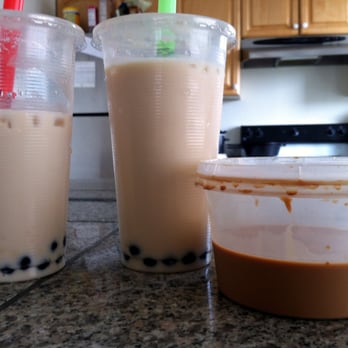 Tpumps - So pale and tasteless :( Red Straw - Black Milk Tea. Green Straw - Green Milk Tea. Small Container - Milk tea that I made. - Coffee & Tea Near Me - San Francisco, California Tpumps - So pale and tasteless :( Red Straw - Black Milk Tea. Green Straw - Green Milk Tea. Small Container - Milk tea that I made. - Coffee & Tea Near Me - San Francisco, California