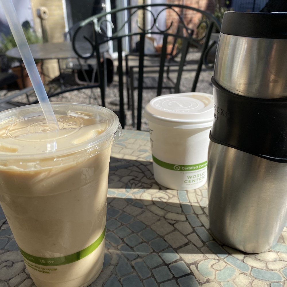 Sentient Bean - The peanut butter b/fast smoothie and oat milk latte - Coffee & Tea Near Me - Savannah, Georgia Sentient Bean - The peanut butter b/fast smoothie and oat milk latte - Coffee & Tea Near Me - Savannah, Georgia