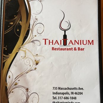 Thaitanium - Thaitanium menu front - Thai Near Me - Indianapolis, Indiana