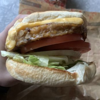 Burgermaster - My favorite veggie burger w/ added American cheese and onions - Burgers Near Me - Bellevue, Washington