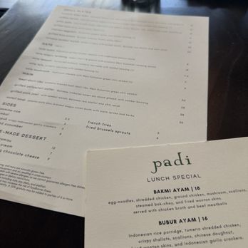 Padi - Menu - Indonesian Near Me - Los Angeles, California Padi - Menu - Indonesian Near Me - Los Angeles, California