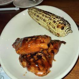 BBQ Chicken Breast with Fresh Grilled White Corn 8/10 (this was $20 btw) BBQ Chicken Breast with Fresh Grilled White Corn 8/10 (this was $20 btw)