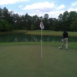 Red Wolf Golf Resort - #16, almost an island par 3