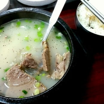 Arirang Oriental Market - Gom Tang, OX bone soup $9.99  I added some salt and pepper and finished the entire bowl ;) - Grocery Near Me - Columbus, Ohio