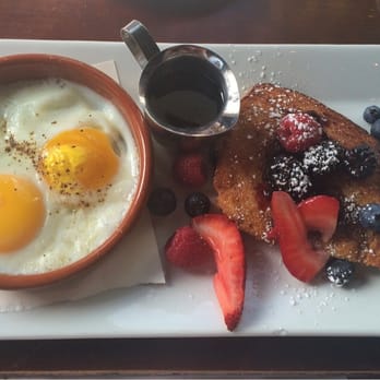 La Bicyclette - Brioche French toast with wood-fired eggs. Perfection! - French Near Me - Carmel, California