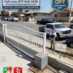 Genesis Garage Door & Gate - Call now 877-540-3339 www.genesisgaragedoor.com #gaterepair #electricgateoperator #swinggaterepair #slidinggaterepair #overheadgaterepair