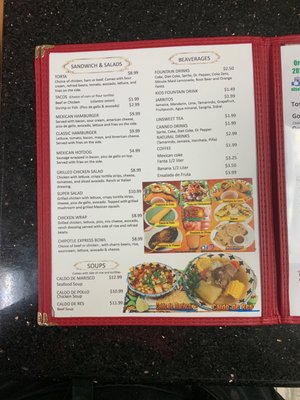 Menu photo 2 El Sol Restaurant Houston, TX