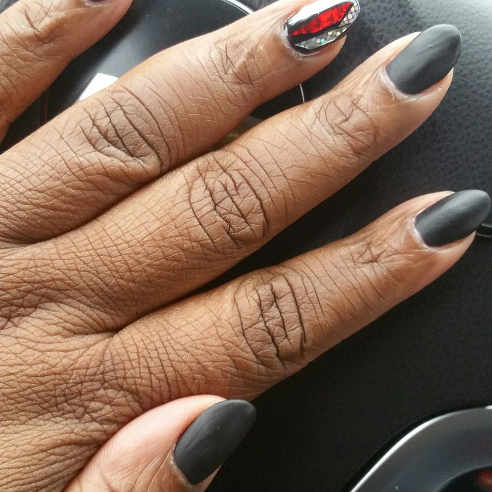 Nailed - No Chip manicure with matte finish and foil technic! - Nail Salons Near Me - Skokie, Illinois Nailed - No Chip manicure with matte finish and foil technic! - Nail Salons Near Me - Skokie, Illinois