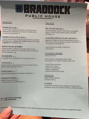Menu photo 1 Braddock Public House Braddock, PA Menu photo 1 Braddock Public House Braddock, PA