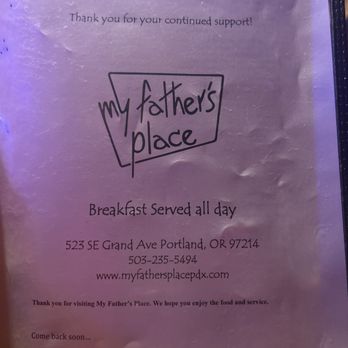My Father's Place - Menu - Dive Bars Near Me - Portland, Oregon My Father's Place - Menu - Dive Bars Near Me - Portland, Oregon