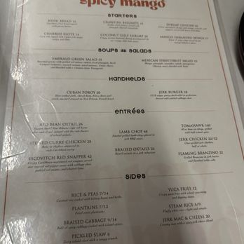 Spicy Mango - Dinner menu - Caribbean Near Me - New Orleans, Louisiana
