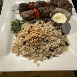 Lamb Kabob, Nadim's rice Lamb Kabob, Nadim's rice