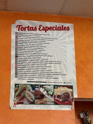 Menu photo 7 Tortas Sinaloa Baldwin Park, CA