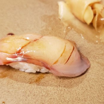 Ltd Edition Sushi - Sea Robin (hobo in Japanese) The chef explained that this fish feeds on crab, and the special feature is the crunchy texture of the flesh. - Sushi Bars Near Me - Seattle, Washington Ltd Edition Sushi - Sea Robin (hobo in Japanese) The chef explained that this fish feeds on crab, and the special feature is the crunchy texture of the flesh. - Sushi Bars Near Me - Seattle, Washington