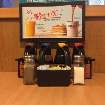 IHOP - The syrup choices (Old Fashion, Blueberry, Butter Pecan & Strawberry) - Breakfast & Brunch Near Me - NAPLES, Florida