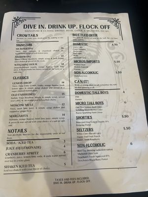 Menu photo 1 The Drunken Crow Vancouver, WA