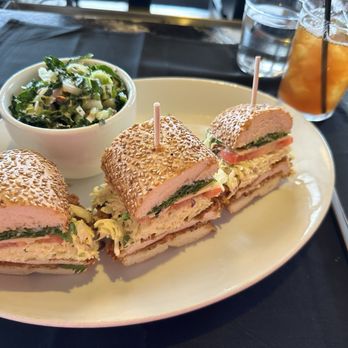 Nick's On 2nd - Fried Chicken Sandwich with Petite Bistro Salad - New American Near Me - Long Beach, California Nick's On 2nd - Fried Chicken Sandwich with Petite Bistro Salad - New American Near Me - Long Beach, California