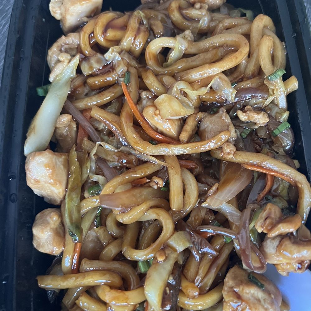 Chicken udon add teriyaki sauce