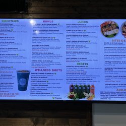 Juice Bar - The Gulch - Menu