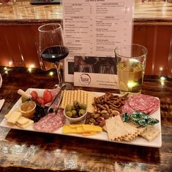 Luxe Wine Bar - Tasty drinks and delicious antipasto tray.