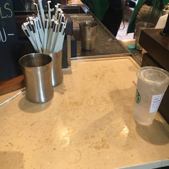 Starbucks - Zoom in & you can see how bad these counters really are . - Coffee & Tea Near Me - Gustine, California