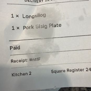 Spoon And Fork - Receipt - Filipino Near Me - Sacramento, California