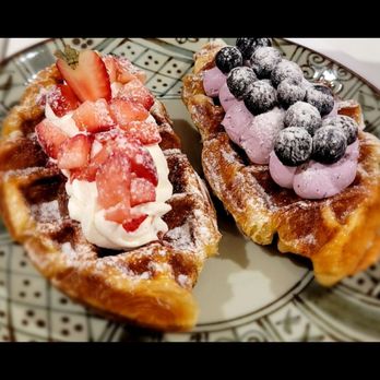 Croffle House - Strawberry whipped cream and blueberry cream cheese. - Bakeries Near Me - Flushing, New York Croffle House - Strawberry whipped cream and blueberry cream cheese. - Bakeries Near Me - Flushing, New York