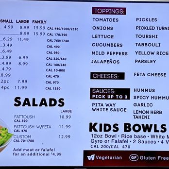 Pita Way - Menu (as of July 2025) - Mediterranean Near Me - Livonia, Michigan Pita Way - Menu (as of July 2025) - Mediterranean Near Me - Livonia, Michigan