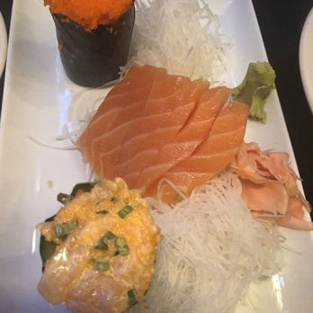 Godai - Masago, scallops and salmon sashimi - Sushi Bars Near Me - San Antonio, Texas