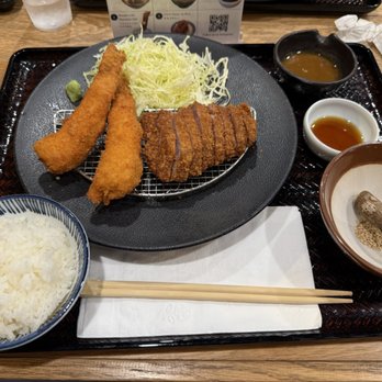 Kyoto Gyukatsu Katsuda - Surf & Turf Combination: Beef Tenderloin and Shrimp Katsu - Japanese Near Me - Honolulu, Hawaii