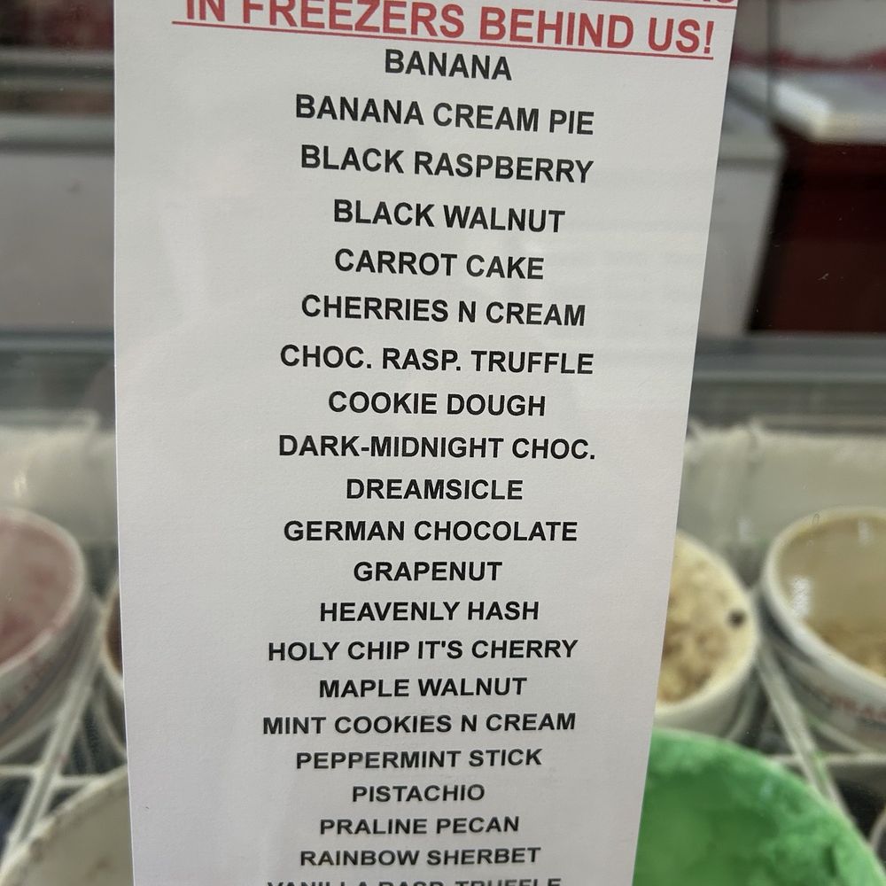 Scoops Ice Cream Parlor - Some of the flavors not in the front display case. - Ice Cream & Frozen Yogurt Near Me - Ocala, Florida Scoops Ice Cream Parlor - Some of the flavors not in the front display case. - Ice Cream & Frozen Yogurt Near Me - Ocala, Florida