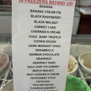 Scoops Ice Cream Parlor - Some of the flavors not in the front display case. - Ice Cream & Frozen Yogurt Near Me - Ocala, Florida Scoops Ice Cream Parlor - Some of the flavors not in the front display case. - Ice Cream & Frozen Yogurt Near Me - Ocala, Florida