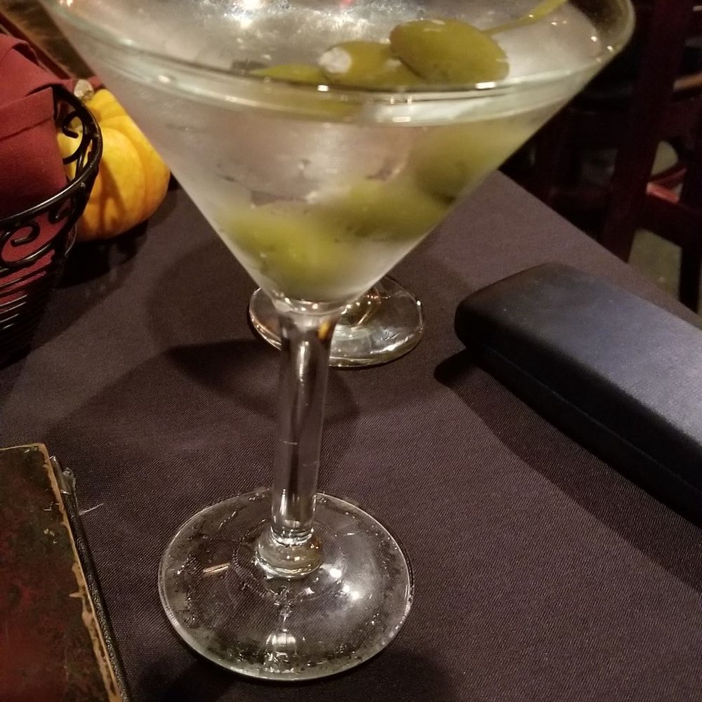1 North Steakhouse - GG shaken up with blue cheese stuffed olives - Steakhouses Near Me - Hampton Bays, New York