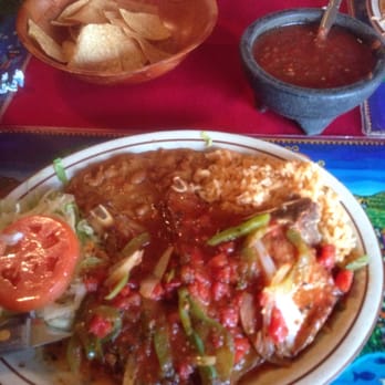 Rose Cafe - Pork Chops with Ranchero Sauce - Mexican Near Me - Santa Barbara, California Rose Cafe - Pork Chops with Ranchero Sauce - Mexican Near Me - Santa Barbara, California