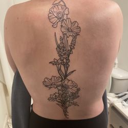 Fresh after bandage pull. Day one. More to come. Shading appointment is in a month.