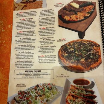 La Hacienda - Menu - Mexican Near Me - Pace, Florida